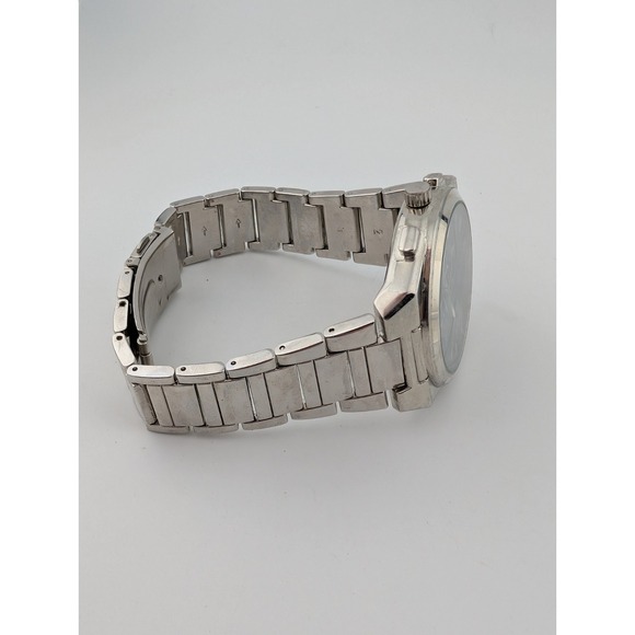 Accutime Watch Men 42mm Case Blue Dial 8.25" Band- New Battery - Picture 5 of 7